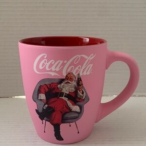 Coca-Cola Santa Pink Soft Touch Mug 25OZ NEW